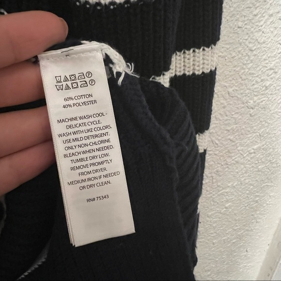 Rachel Zoe New York Striped Quarter Button Down Sweater Large - Picture 5 of 5
